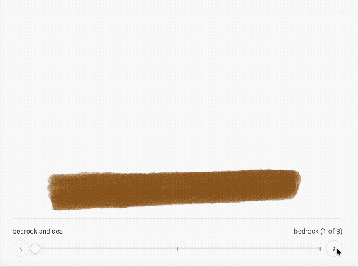 The 'Image Layers' widget in its published form, with the different layers appearing and disappearing as the user clicks through the navigation buttons.