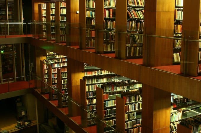 Interior of the Ussher Library in Trinity College Dublin